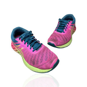 ASICS FuzeX Lyte Womens Size 10 T670N Pink Mesh Lace Up Running Shoes